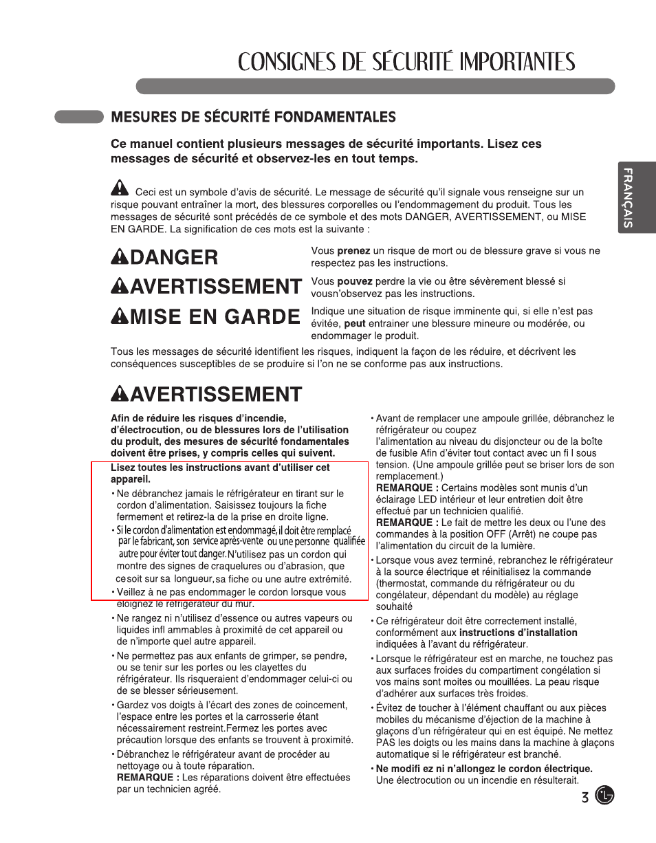 LG LFC28768ST User Manual | Page 39 / 108