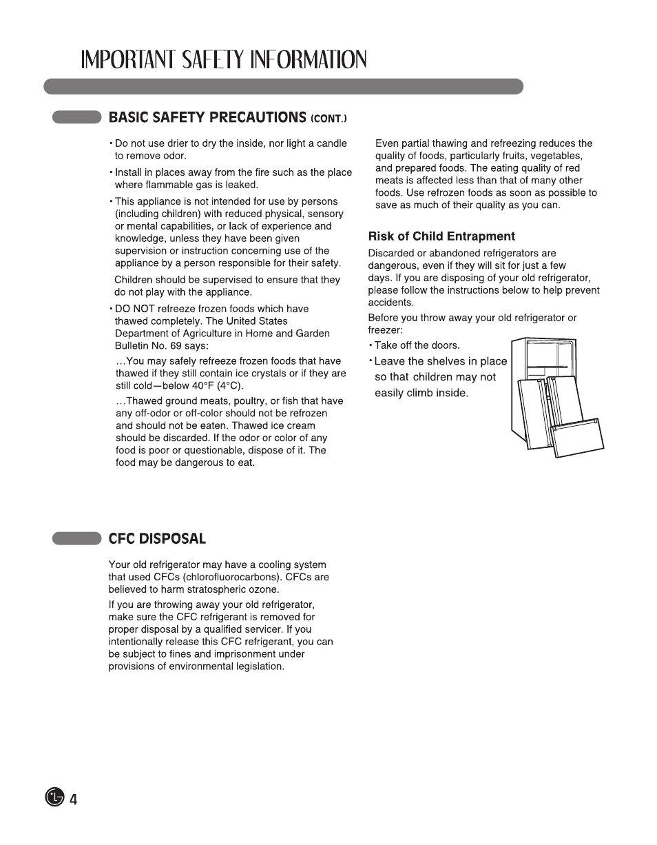 LG LFC28768ST User Manual | Page 4 / 108