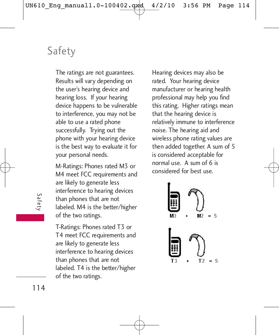 Safety | LG UN610 User Manual | Page 116 / 266