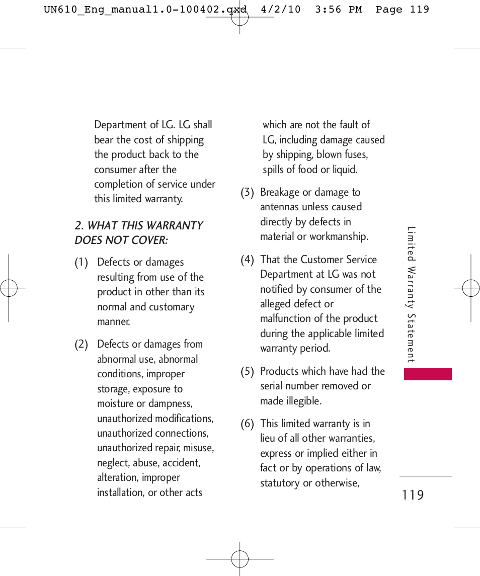 LG UN610 User Manual | Page 121 / 266