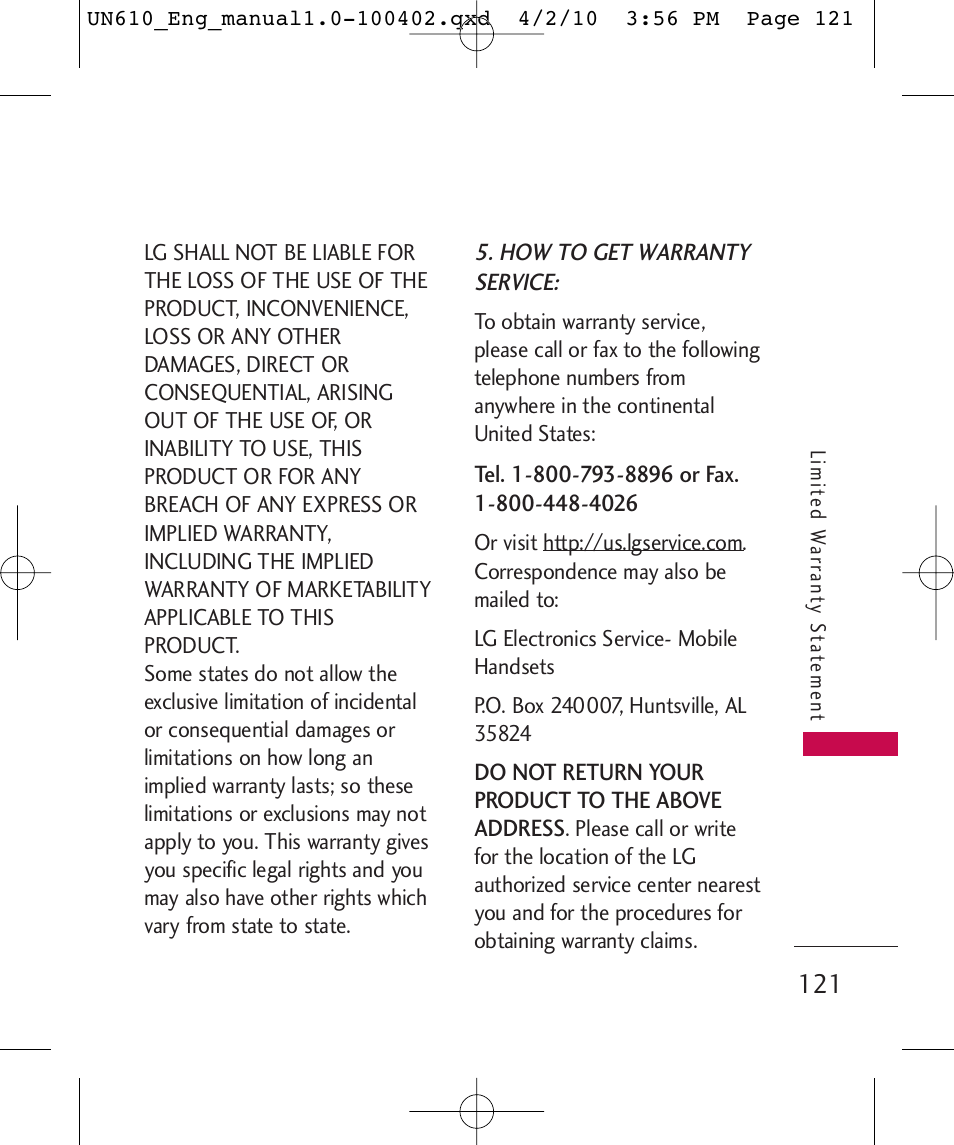 LG UN610 User Manual | Page 123 / 266