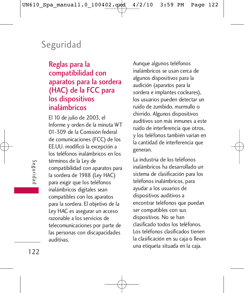 Seguridad | LG UN610 User Manual | Page 251 / 266