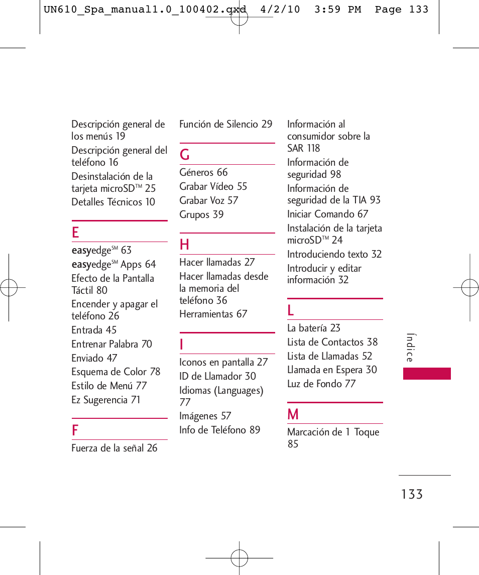 LG UN610 User Manual | Page 262 / 266