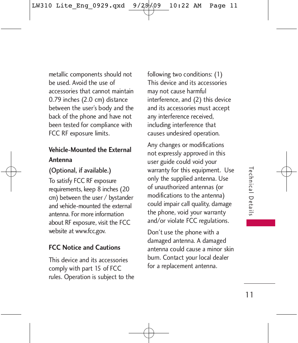 LG LGLW310 User Manual | Page 11 / 68