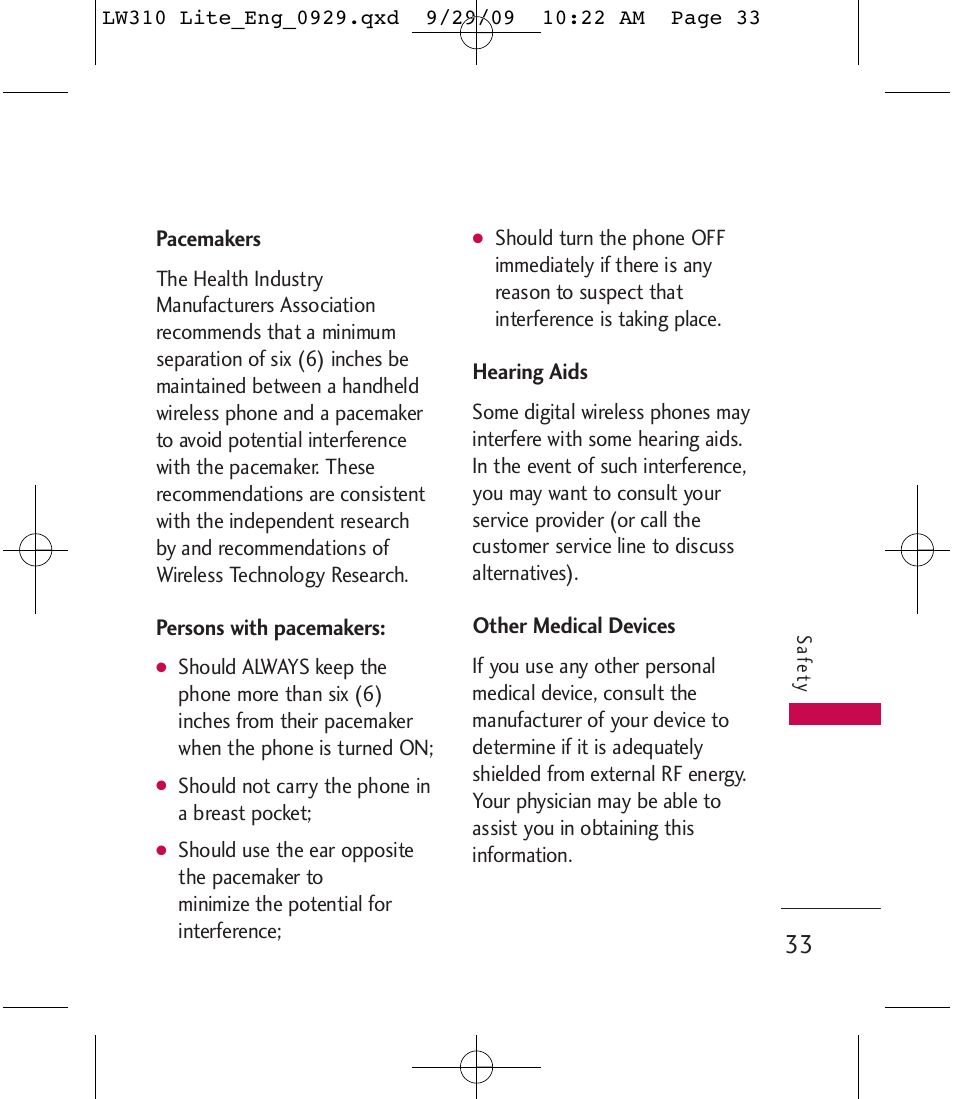 LG LGLW310 User Manual | Page 33 / 68