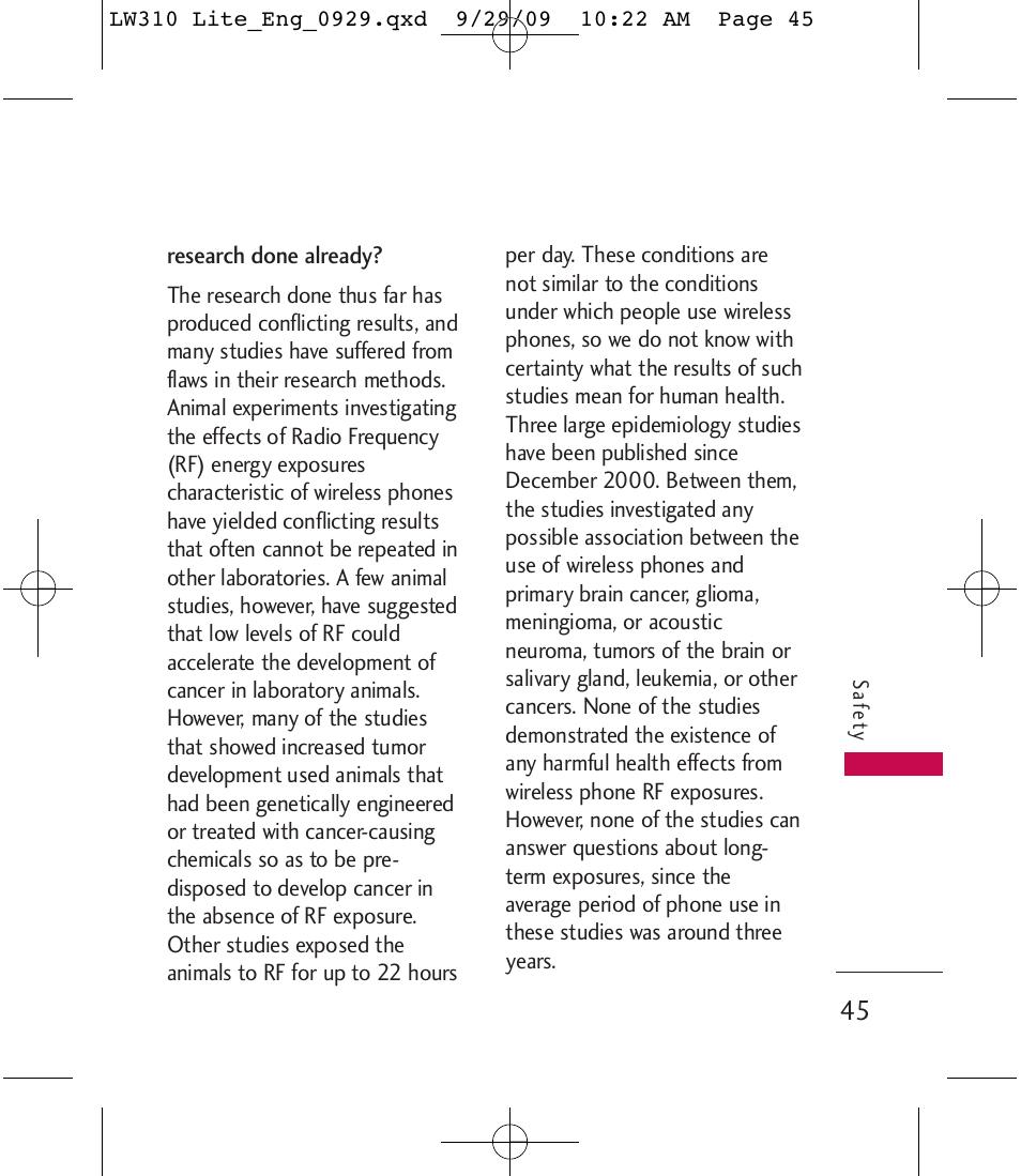 LG LGLW310 User Manual | Page 45 / 68