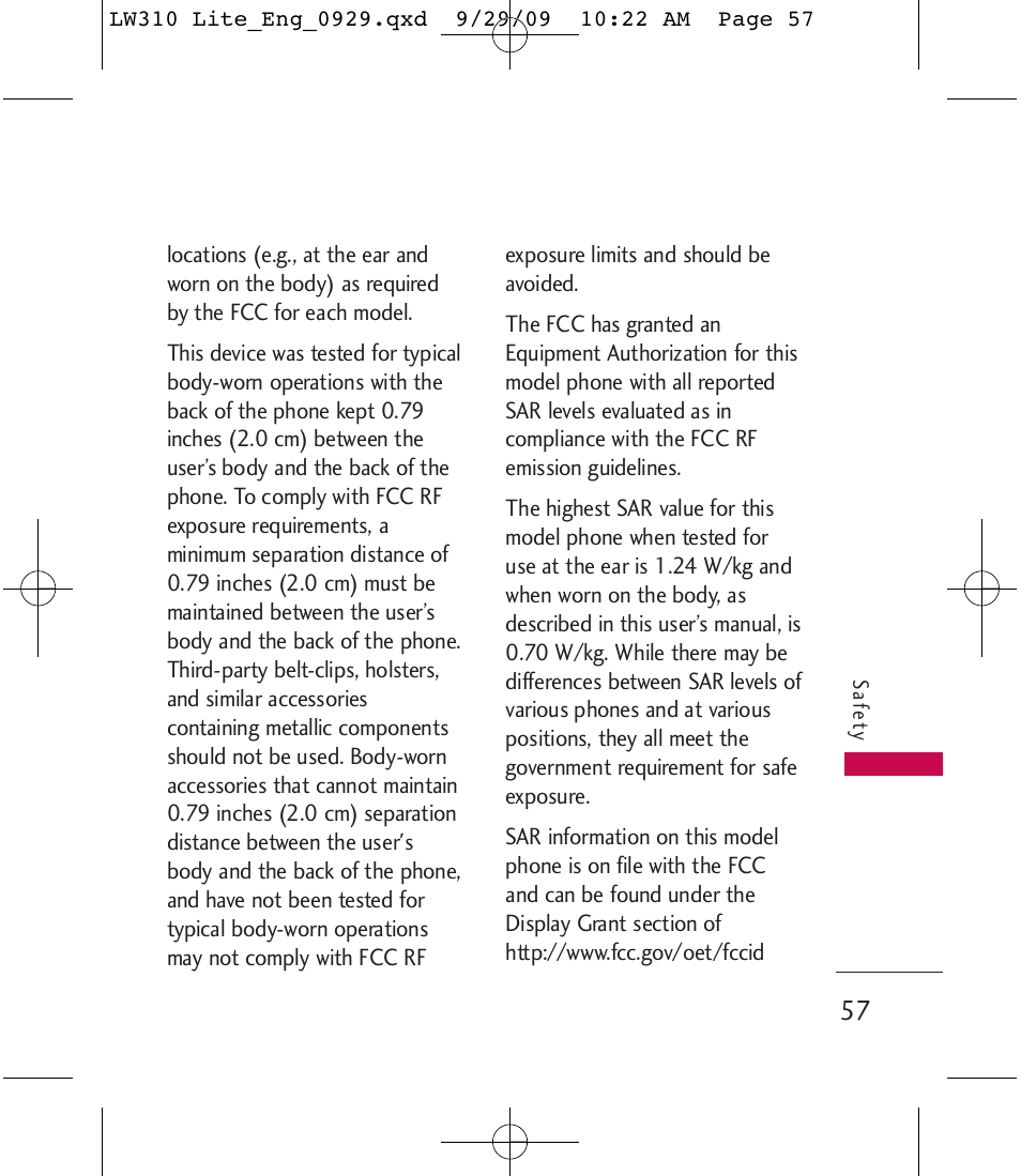 LG LGLW310 User Manual | Page 57 / 68