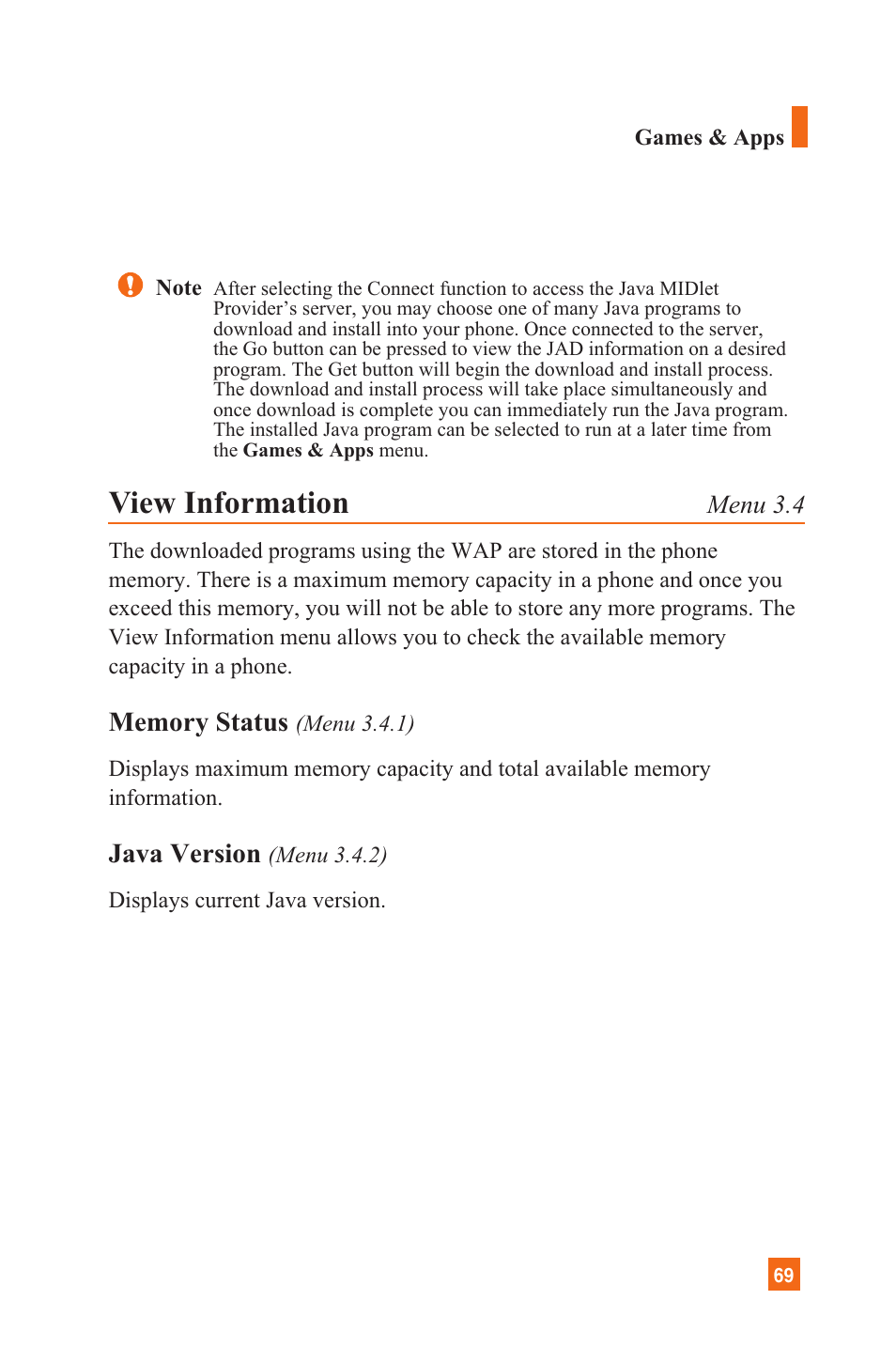 View information | LG L1200 User Manual | Page 72 / 141