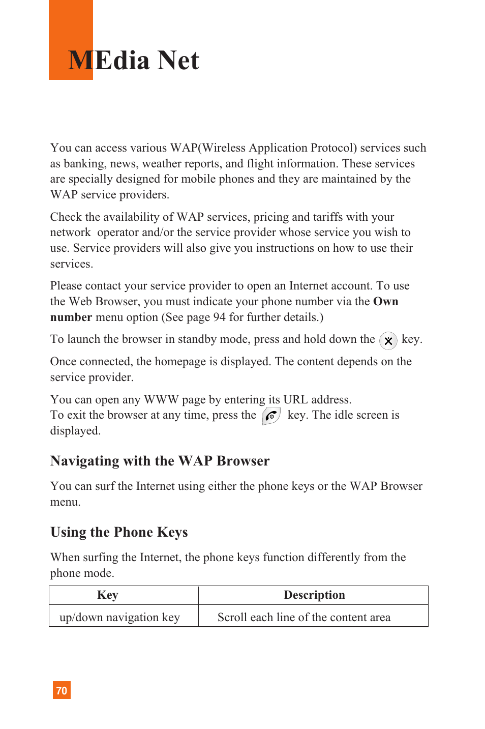 Media net | LG L1200 User Manual | Page 73 / 141