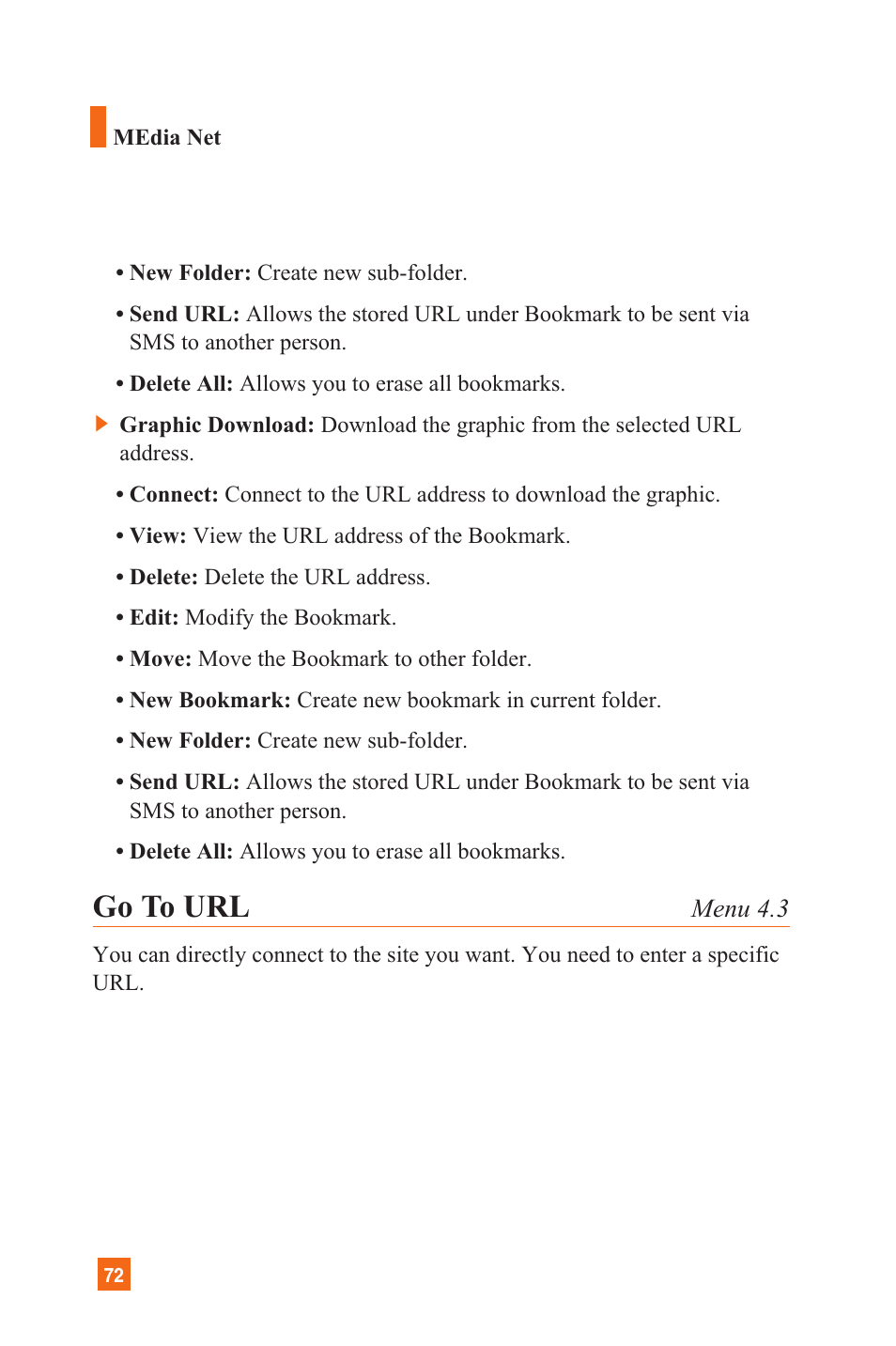 Go to url | LG L1200 User Manual | Page 75 / 141
