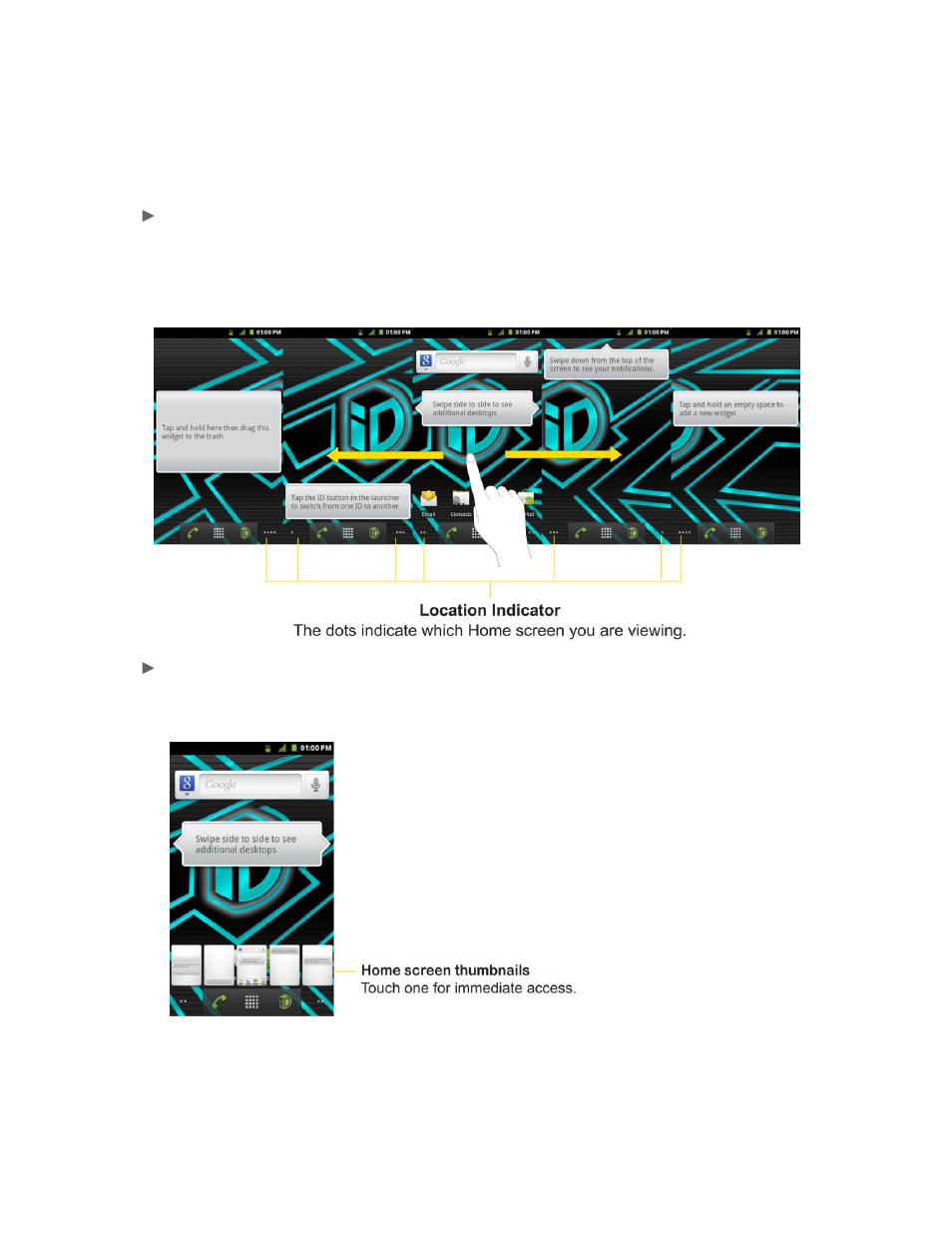 Extended home screens | LG LS855 User Manual | Page 37 / 188
