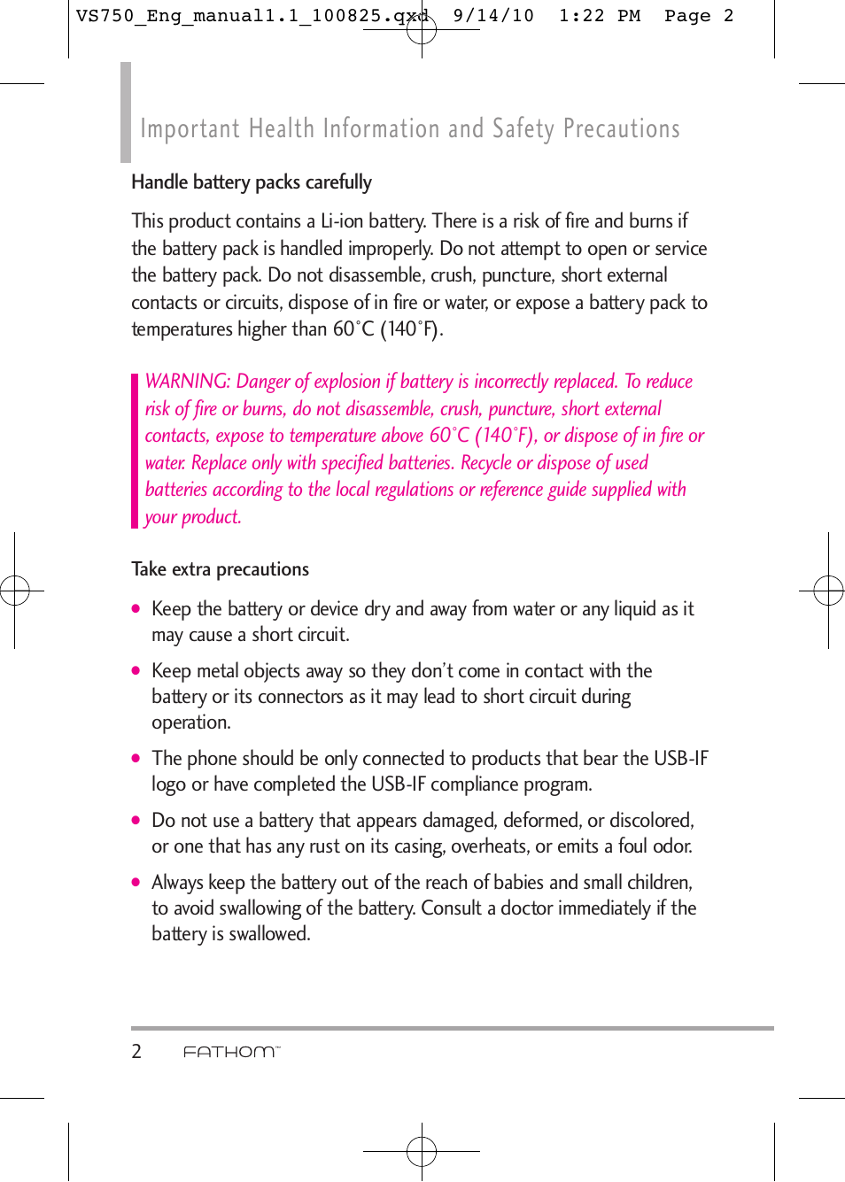 LG -VS750 User Manual | Page 4 / 188