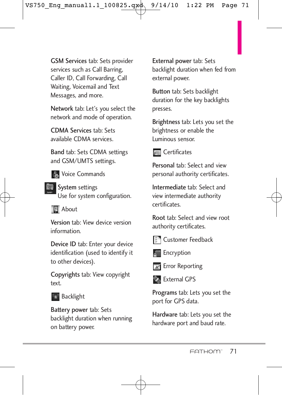 LG -VS750 User Manual | Page 73 / 188