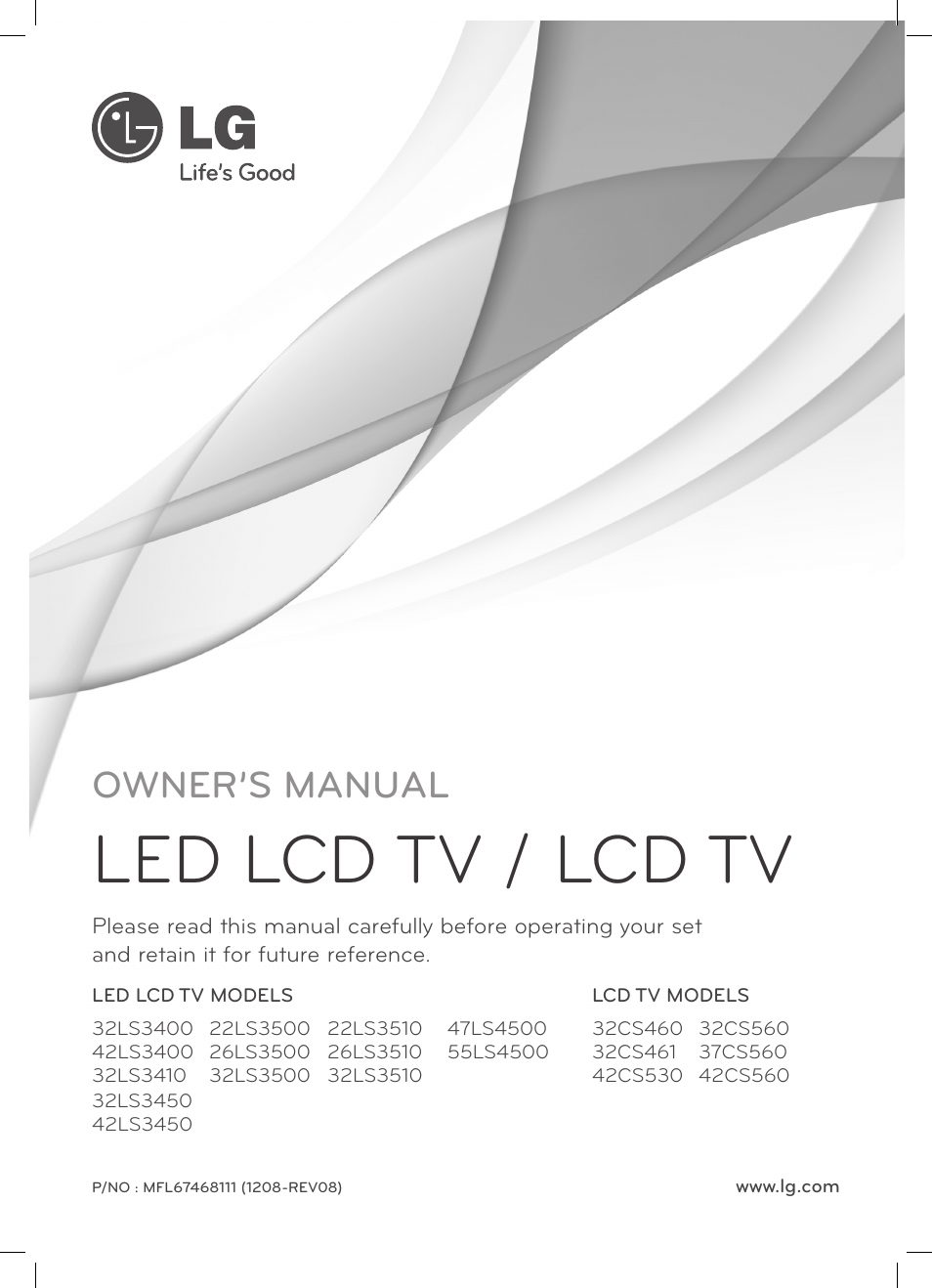 LG 47LS4500 User Manual | 48 pages