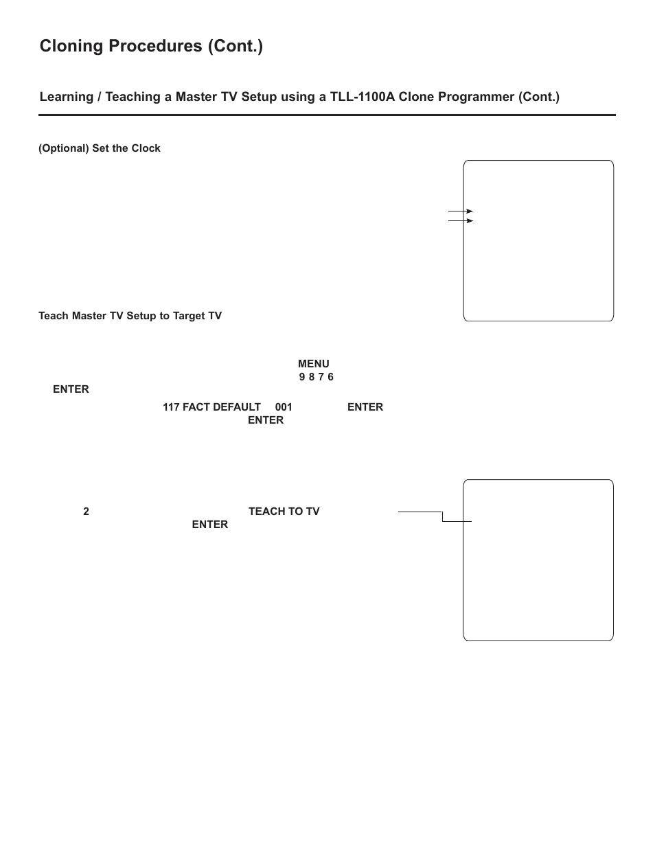 Cloning procedures (cont.) | LG 37LD325H User Manual | Page 190 / 212