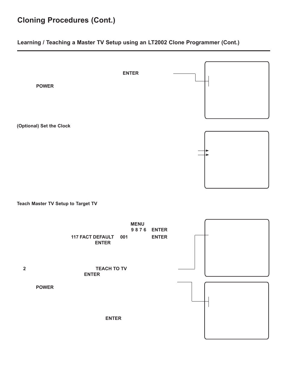 Cloning procedures (cont.) | LG 37LD325H User Manual | Page 192 / 212