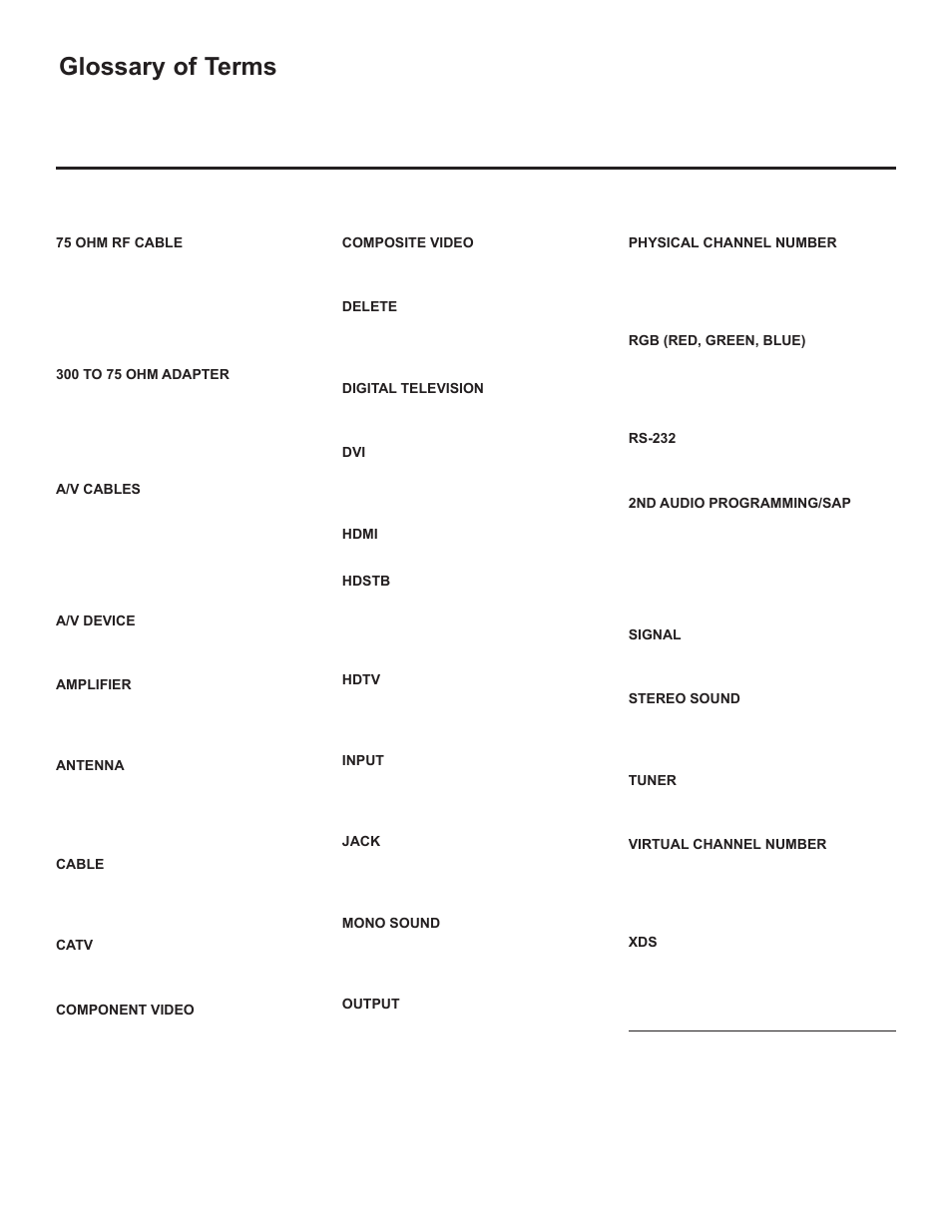 Glossary of terms | LG 37LD325H User Manual | Page 210 / 212