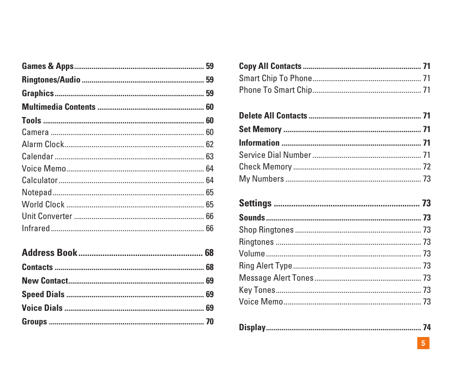 LG L1400i User Manual | Page 5 / 102