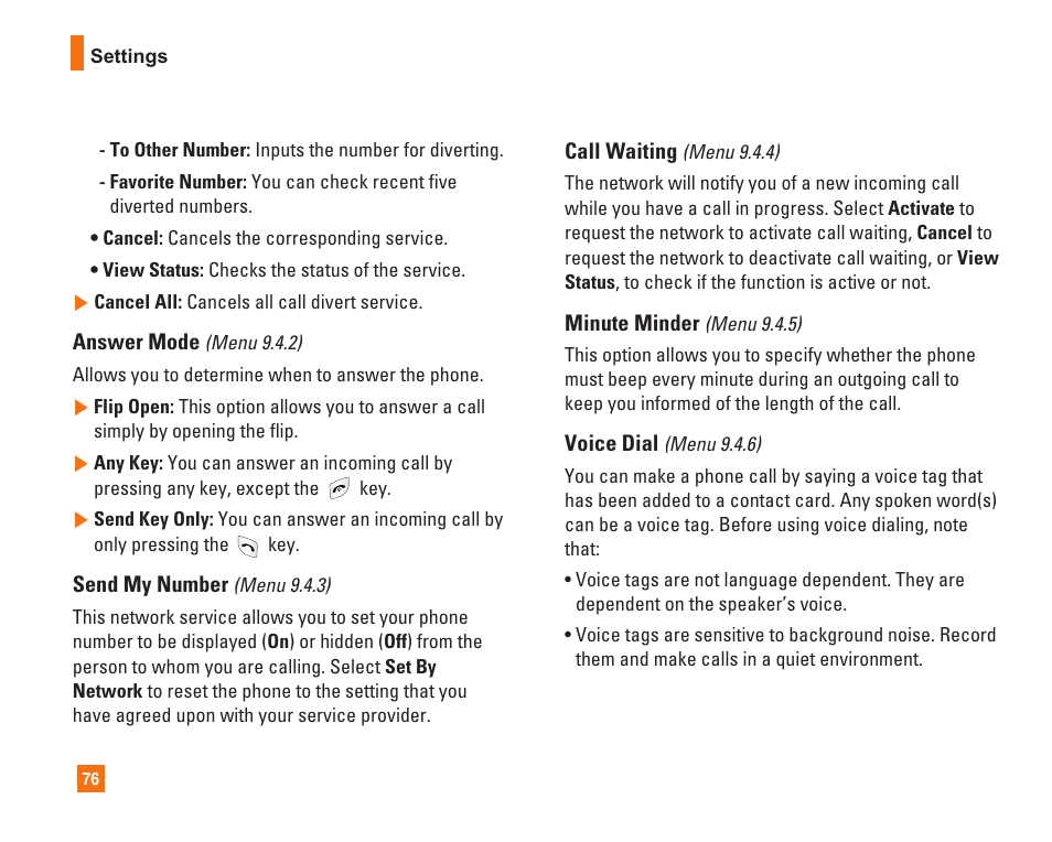 LG L1400i User Manual | Page 76 / 102