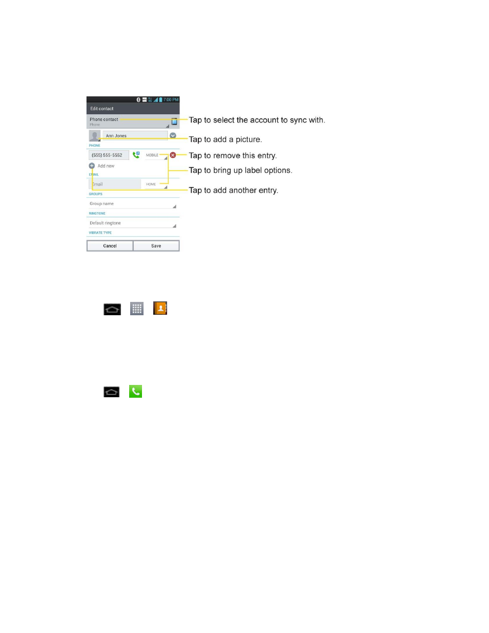 Add a contact to your favorites, Edit a contacts entry | LG LGLS860 User Manual | Page 106 / 196