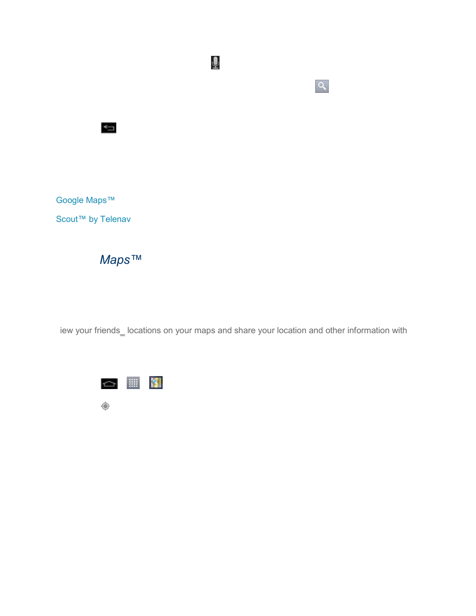 Gps navigation, Google maps | LG LGLS860 User Manual | Page 144 / 196