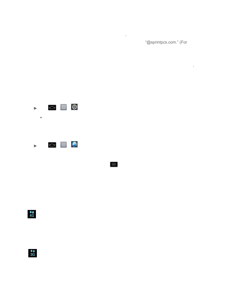 Your user name, Launch a web connection, Data connection status and indicators | LG LGLS860 User Manual | Page 152 / 196