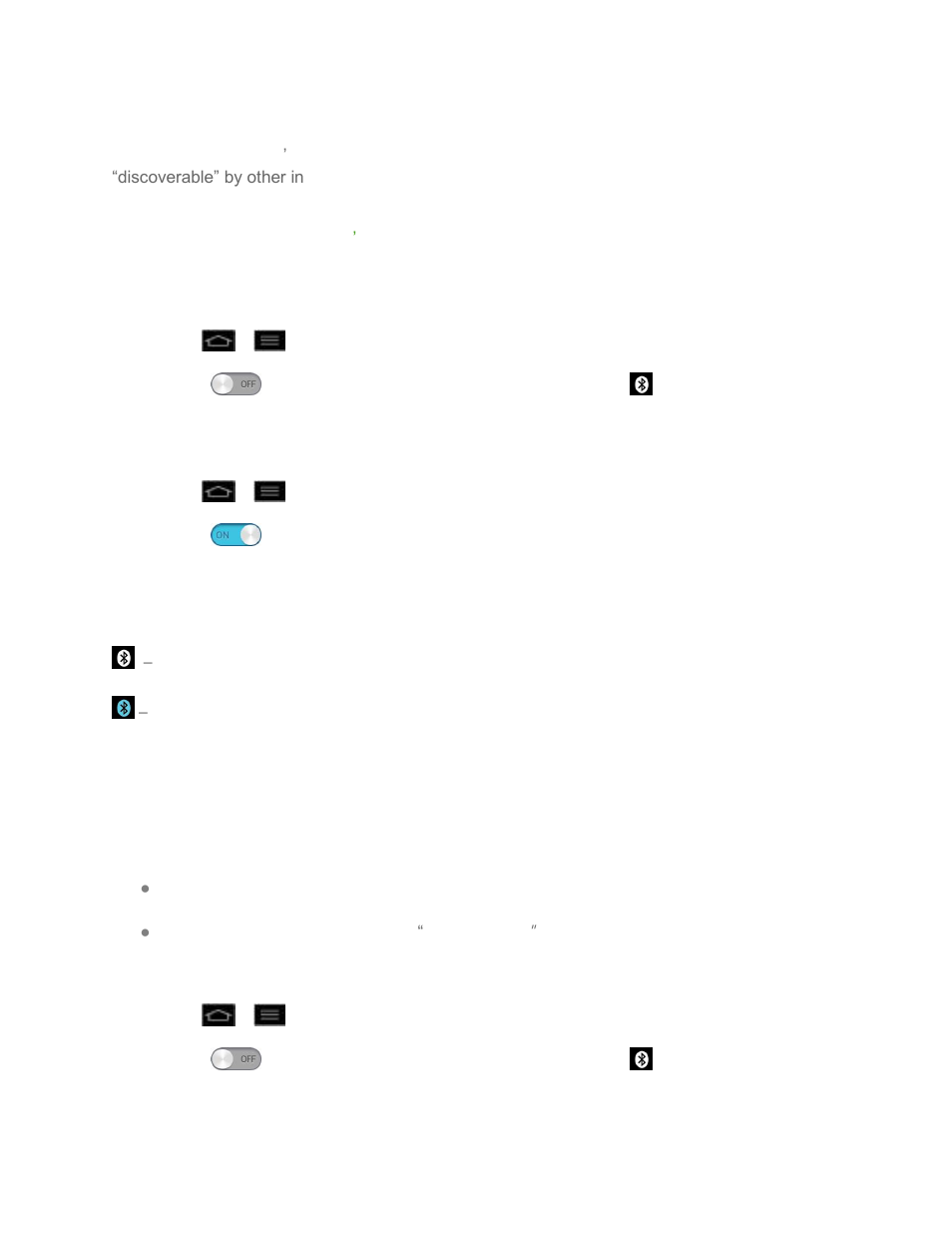 Turn bluetooth on and off, Bluetooth settings menu, Bluetooth settings | Menu | LG LGLS860 User Manual | Page 183 / 196
