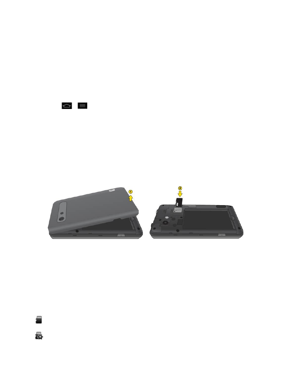 Remove the microsd card, Insert the microsd card, Microsd icon indicators | LG LGLS860 User Manual | Page 187 / 196