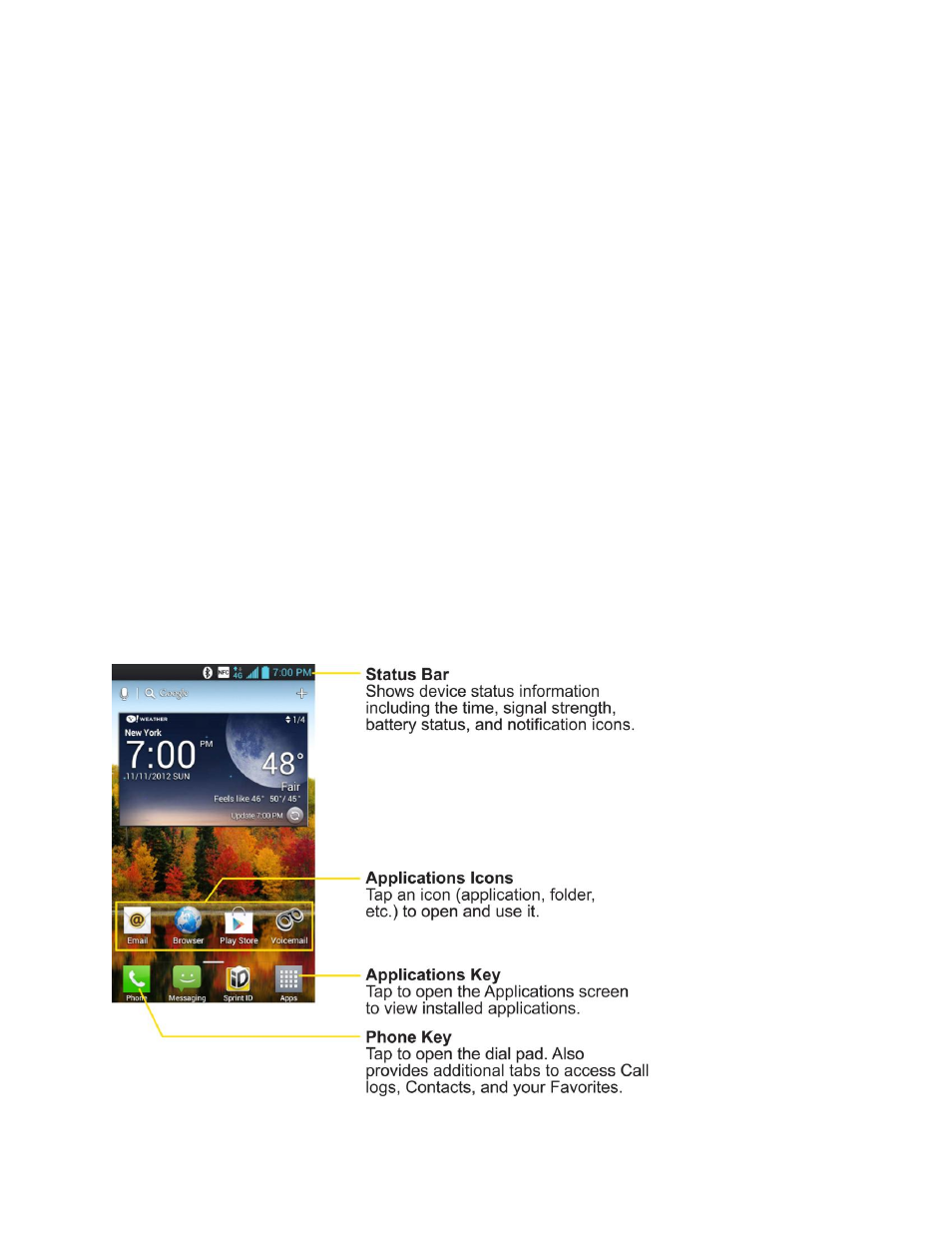 Home screen | LG LGLS860 User Manual | Page 33 / 196