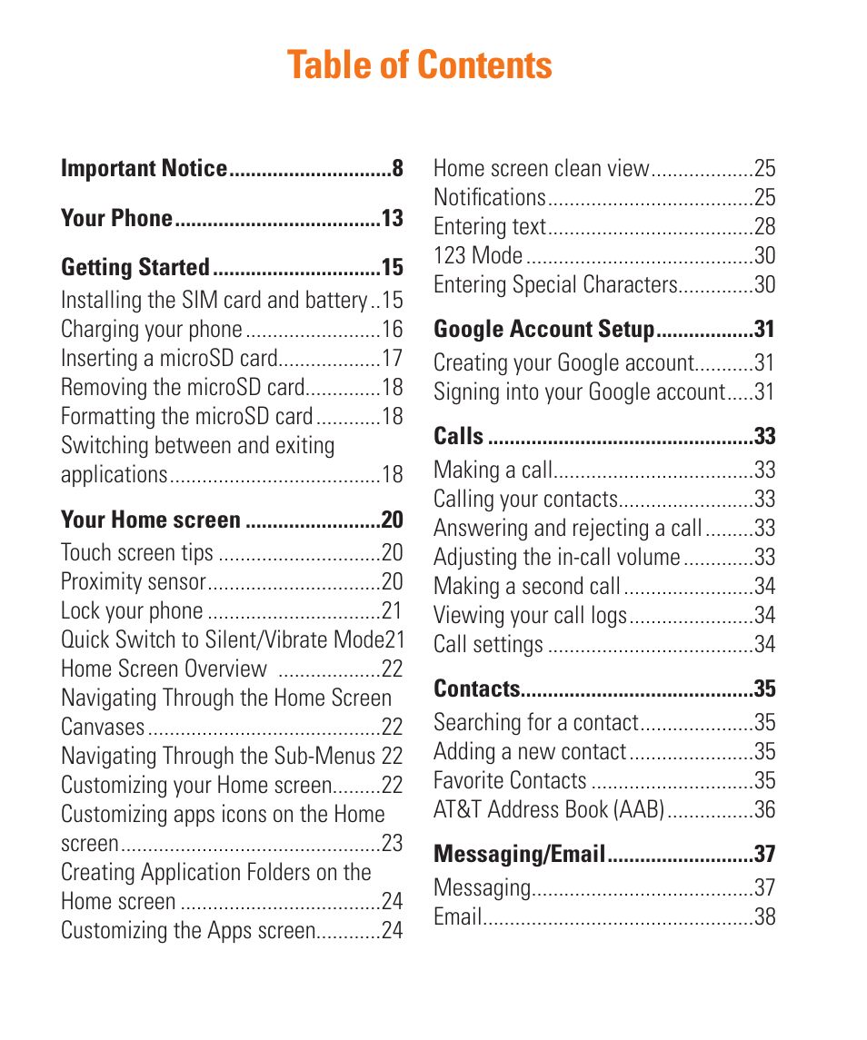 LG E980 User Manual | Page 4 / 122