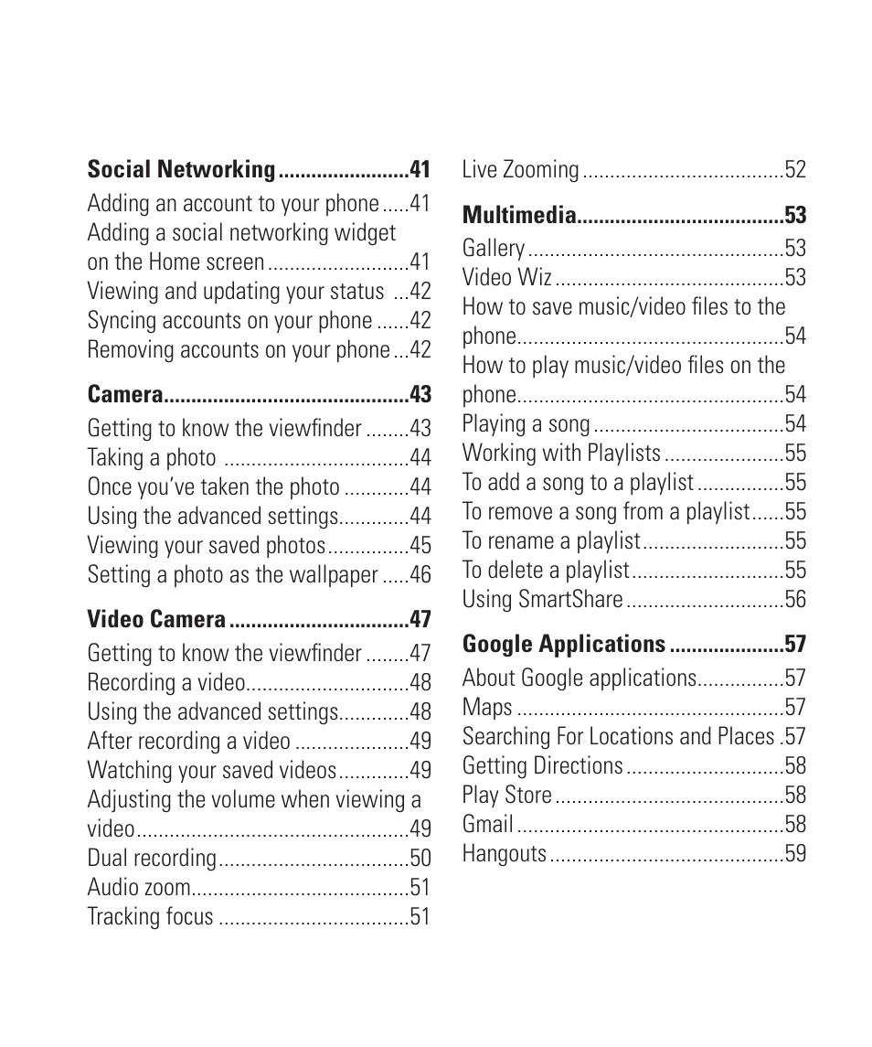 LG E980 User Manual | Page 5 / 122