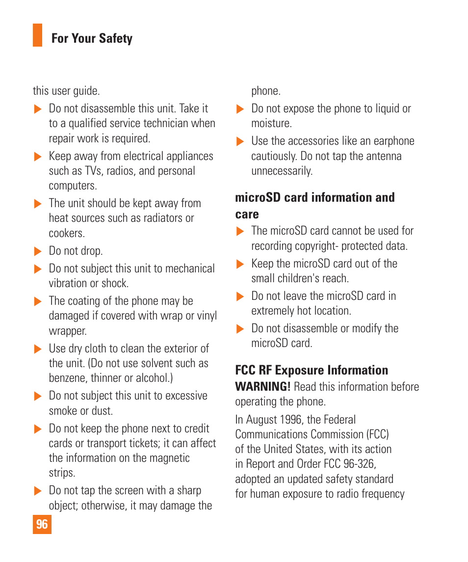 LG E980 User Manual | Page 96 / 122