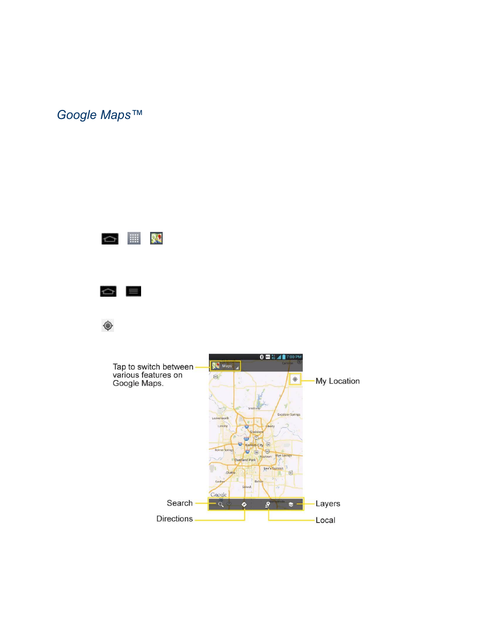 Gps navigation, Google maps | LG LS970 User Manual | Page 107 / 192