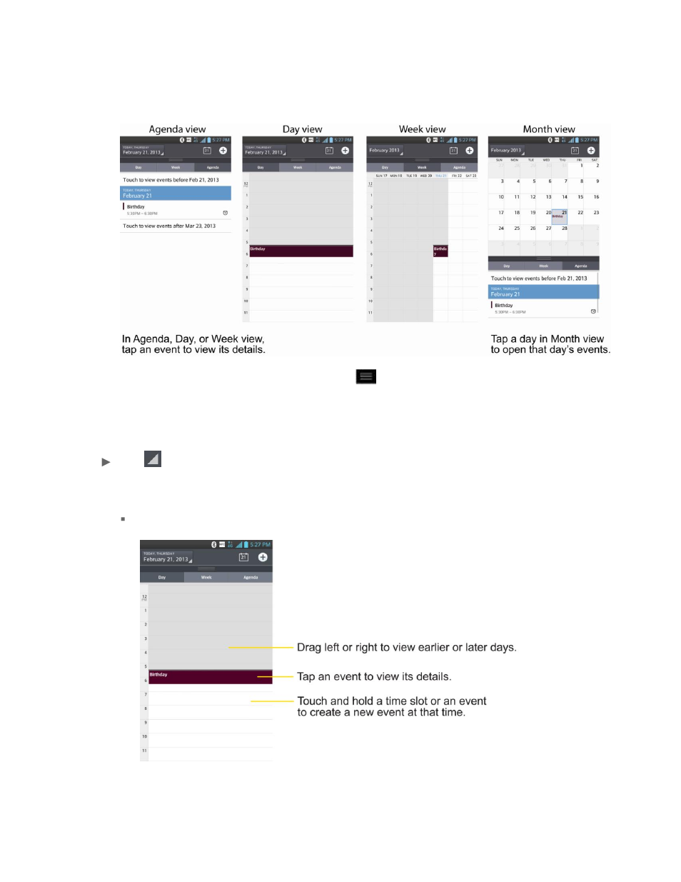Change calendar view | LG LS970 User Manual | Page 136 / 192