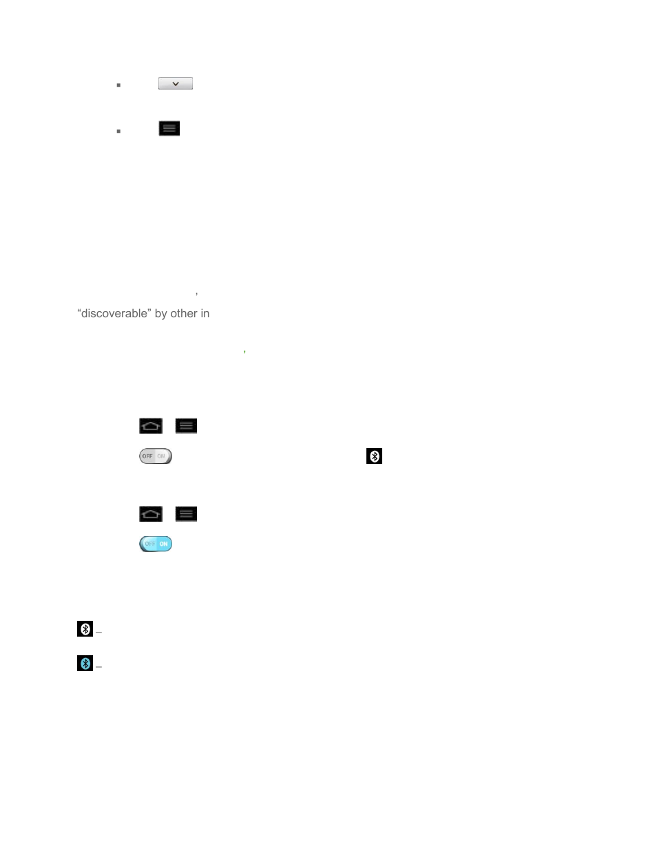 Bluetooth, Turn bluetooth on and off, Bluetooth settings menu | LG LS970 User Manual | Page 147 / 192
