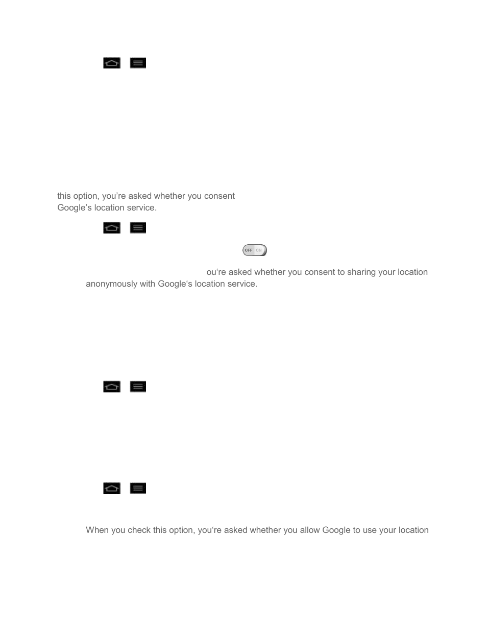 Location access, Gps satellites | LG LS970 User Manual | Page 178 / 192