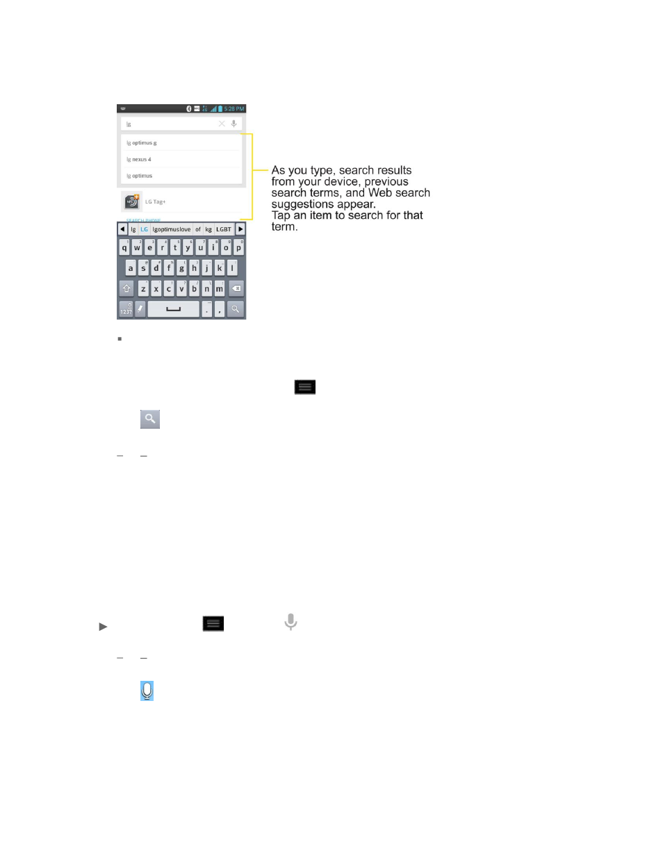 Phone and web search using voice command | LG LS970 User Manual | Page 45 / 192