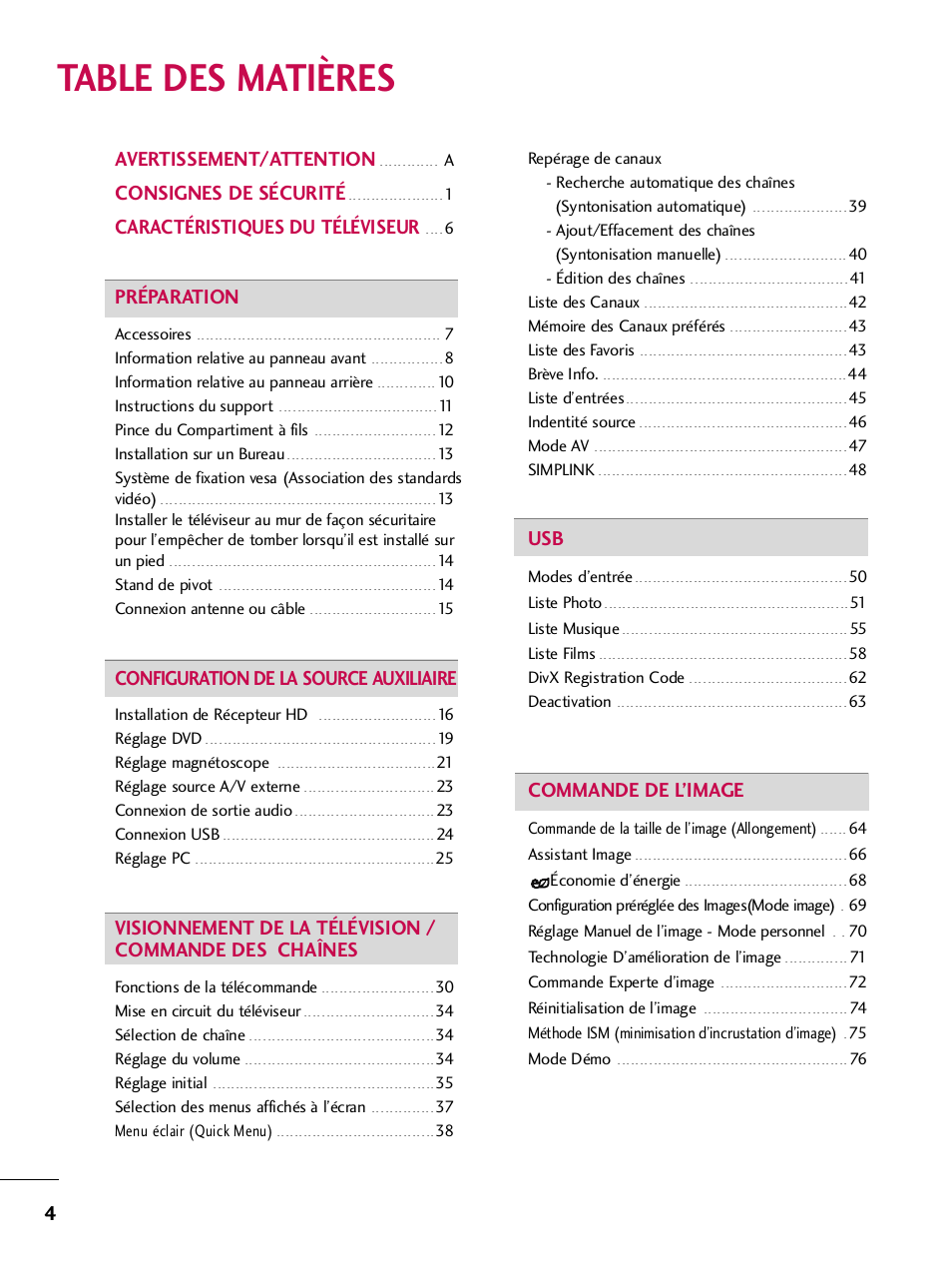 LG 42PQ30C User Manual | Page 131 / 371