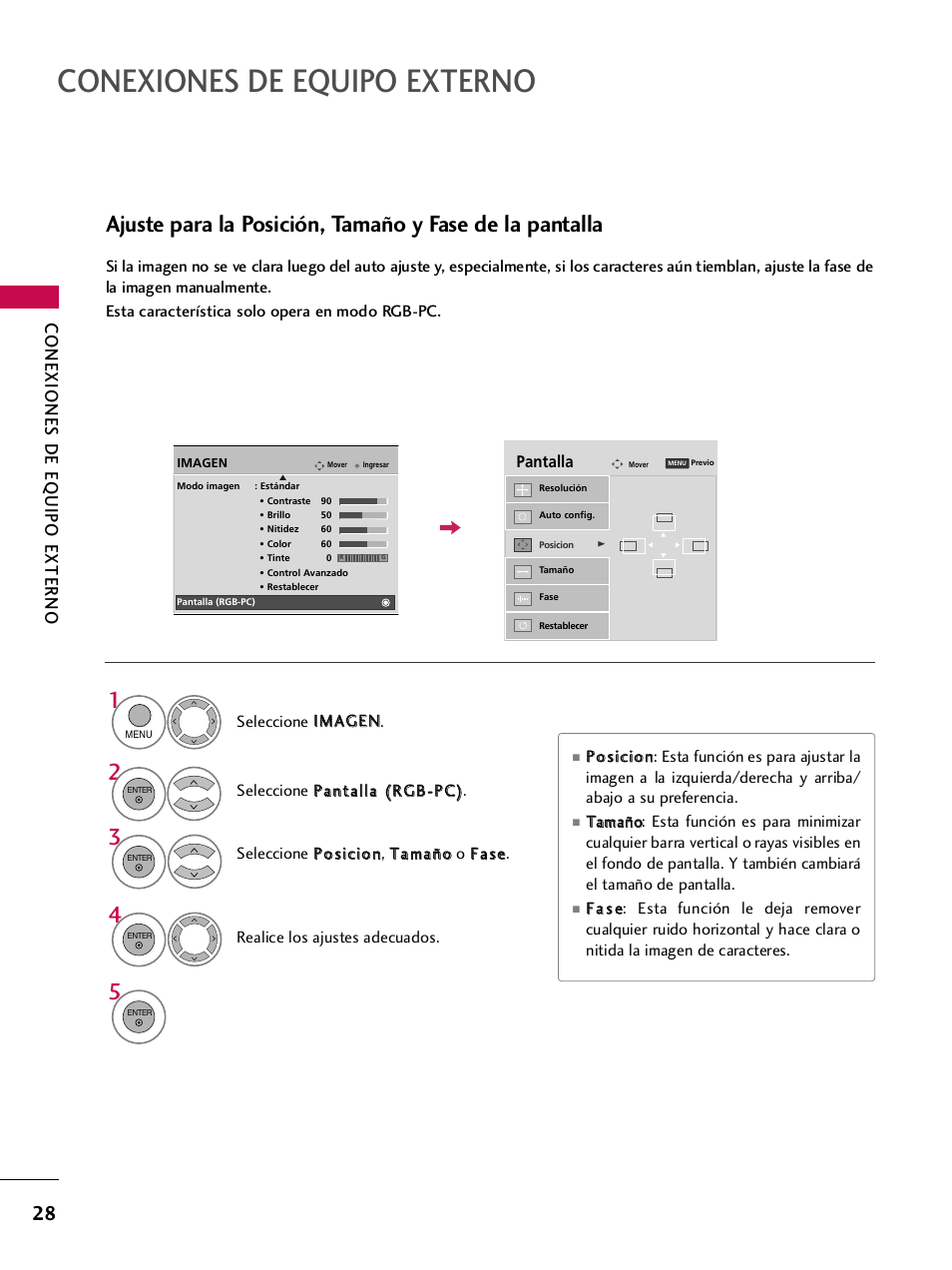 Conexiones de equipo externo | LG 42PQ30C User Manual | Page 278 / 371