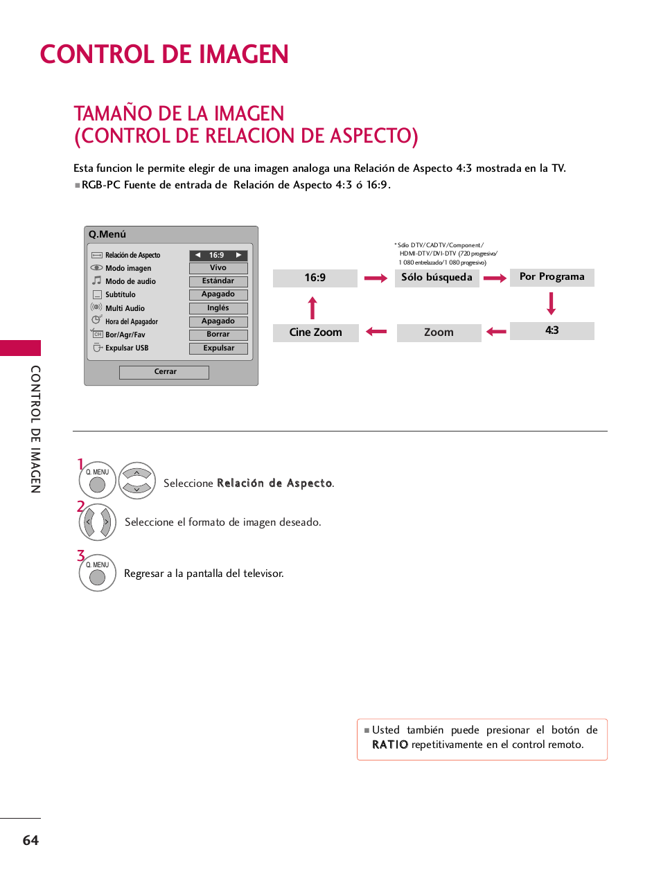 Control de imagen, Contr ol de ima gen | LG 42PQ30C User Manual | Page 314 / 371