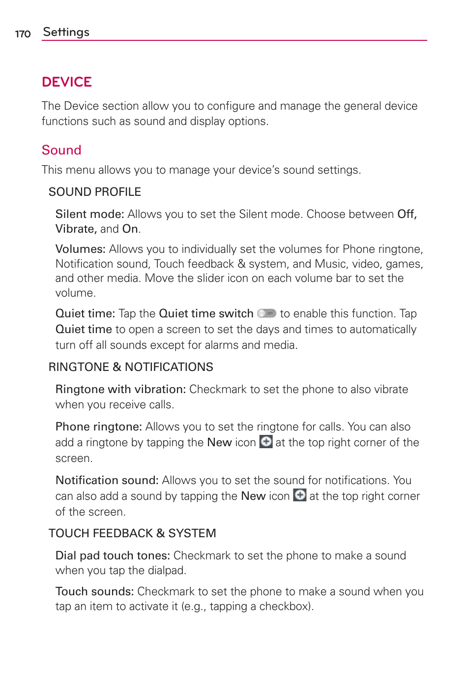 Device | LG VS930 User Manual | Page 172 / 198