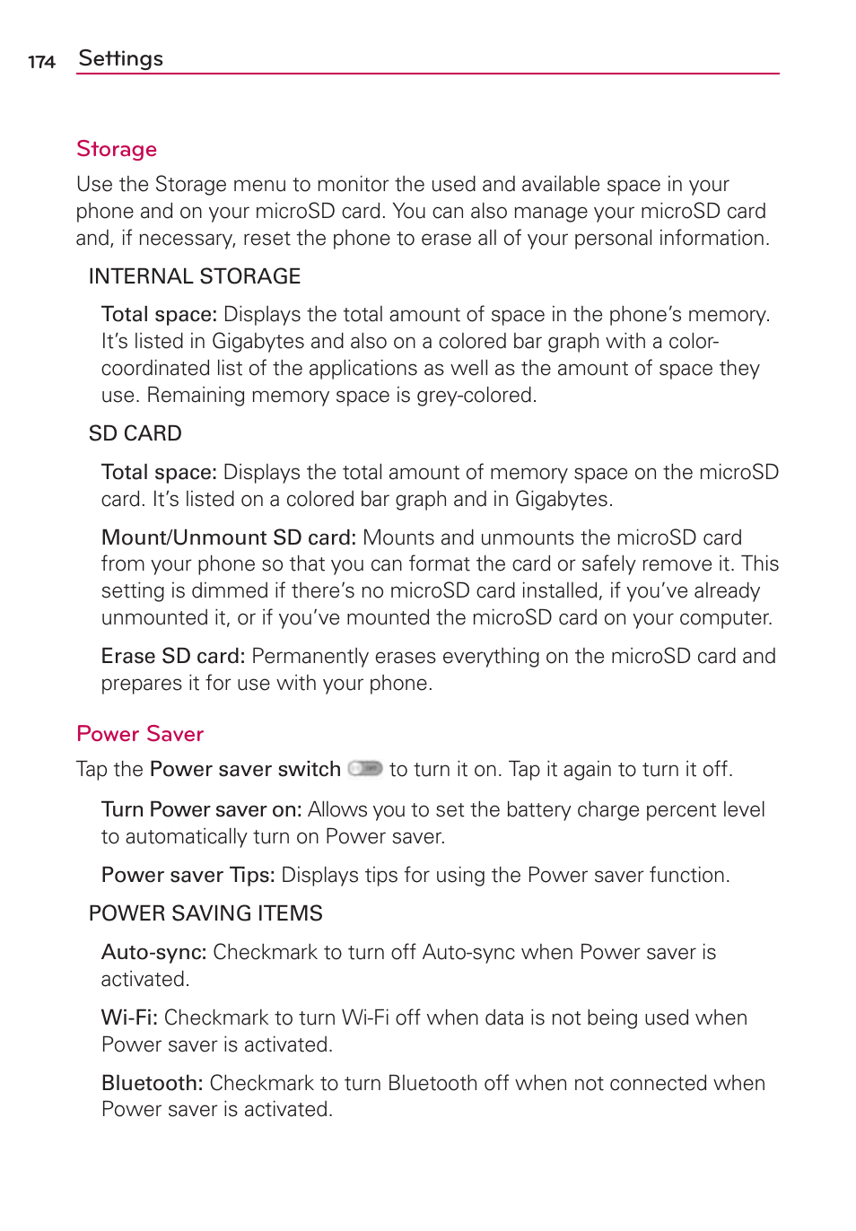 LG VS930 User Manual | Page 176 / 198