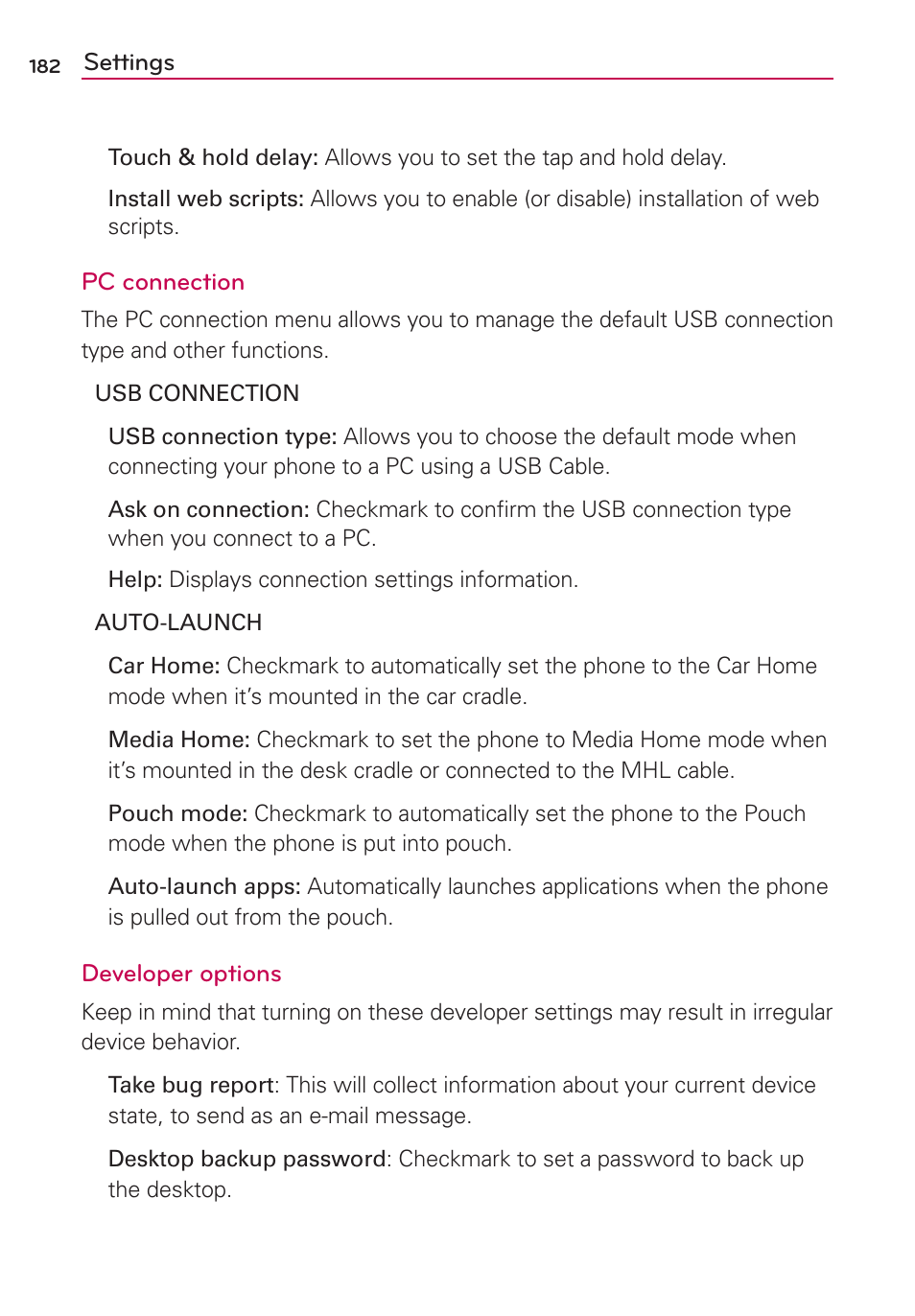 LG VS930 User Manual | Page 184 / 198
