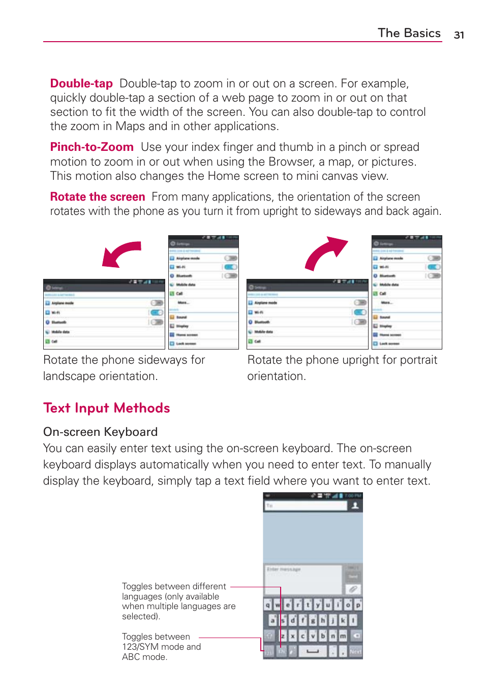 Text input methods | LG VS930 User Manual | Page 33 / 198