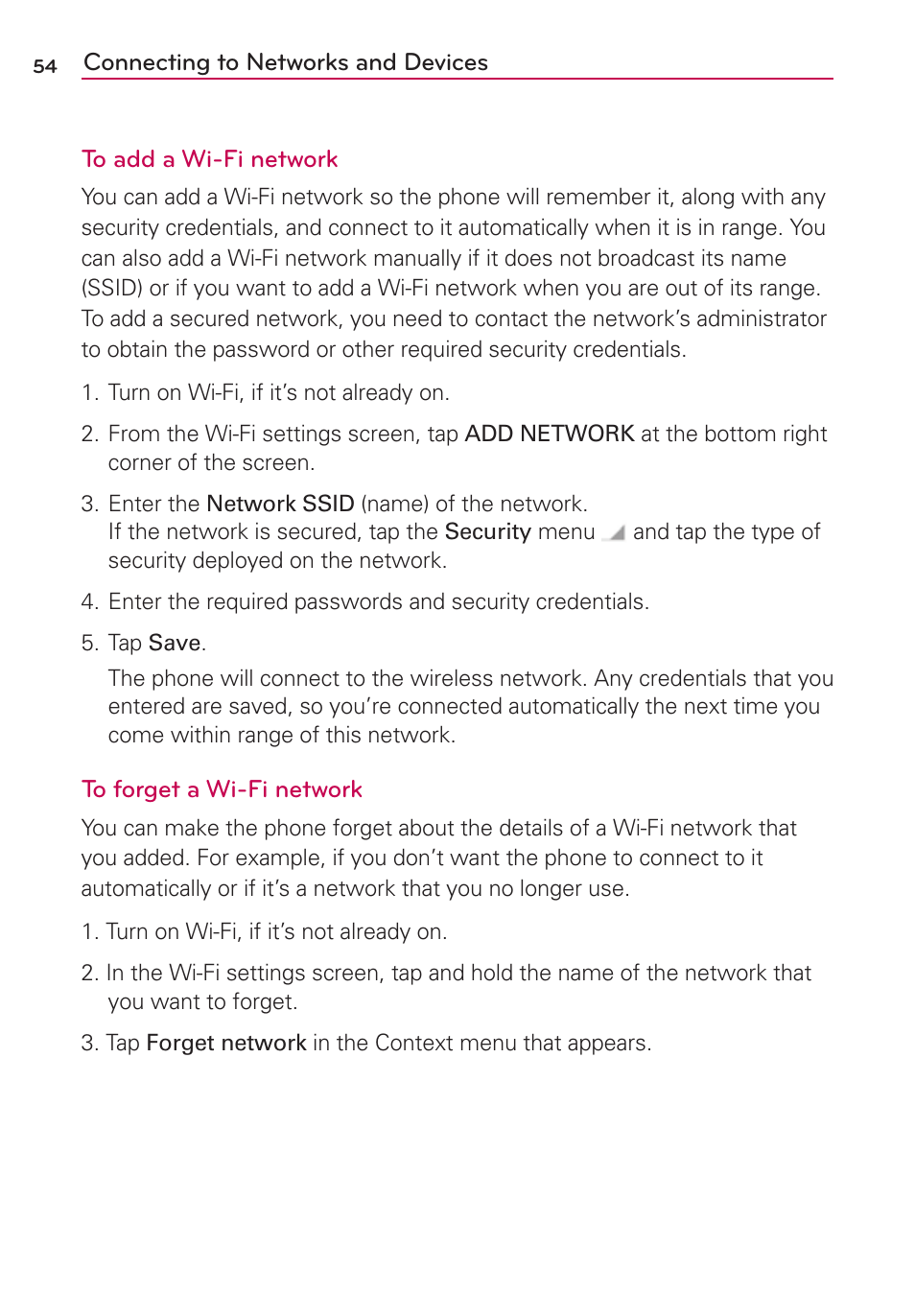 LG VS930 User Manual | Page 56 / 198