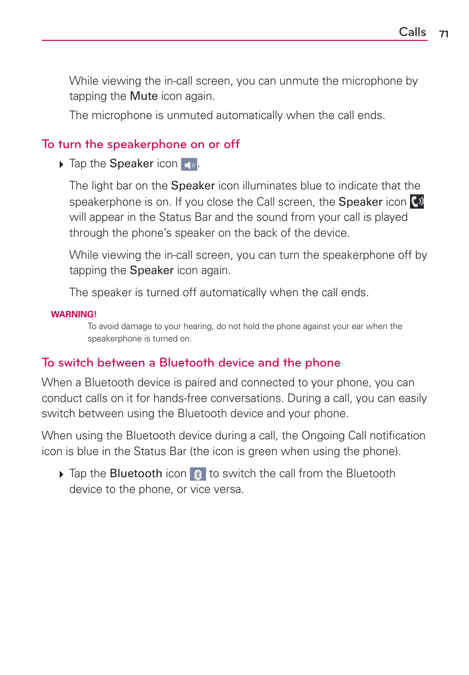 LG VS930 User Manual | Page 73 / 198