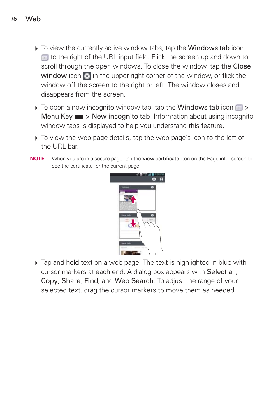 LG VS930 User Manual | Page 78 / 198