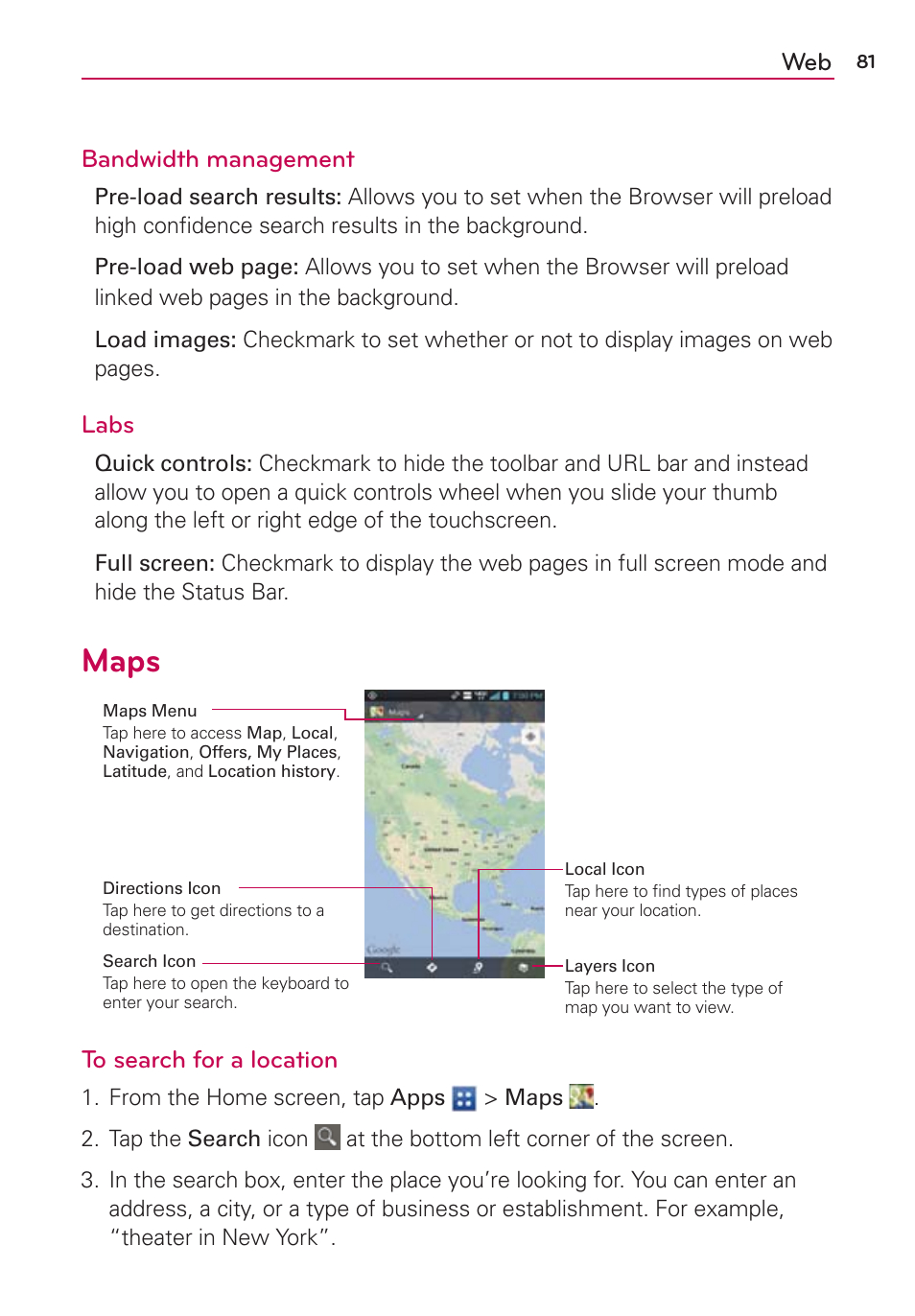 Maps | LG VS930 User Manual | Page 83 / 198