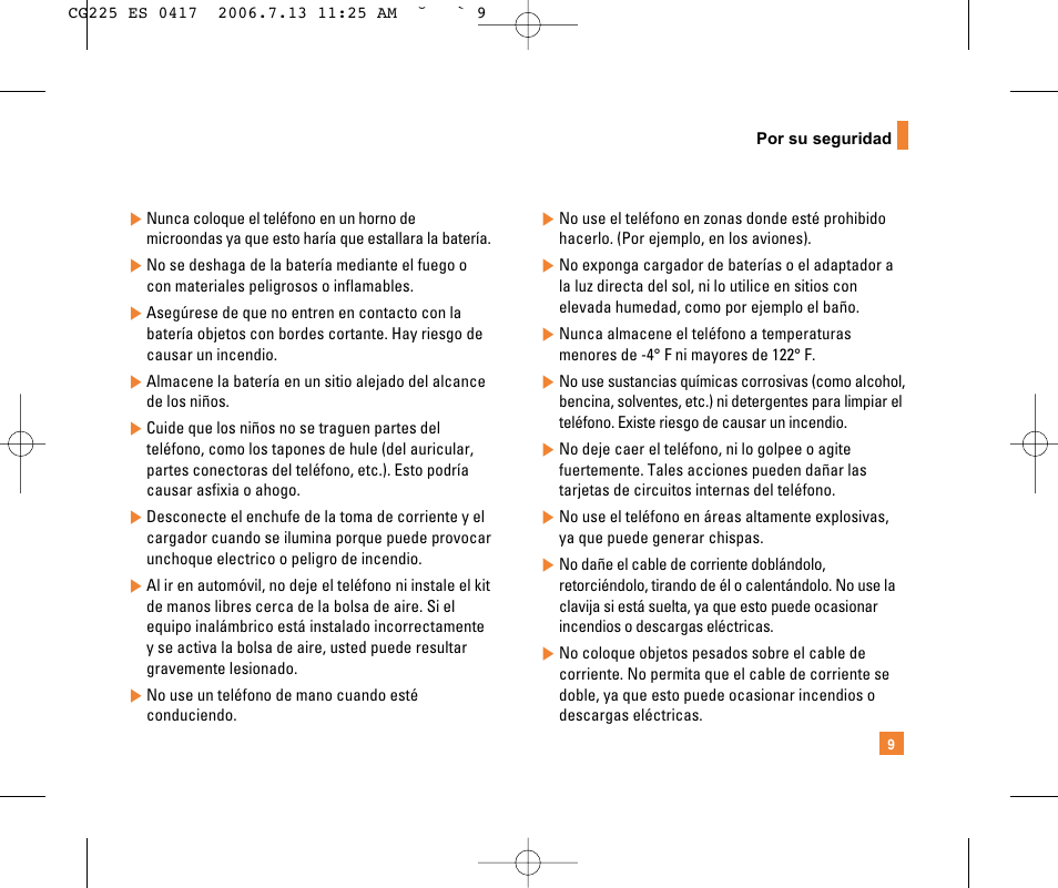 LG CG225 User Manual | Page 105 / 192