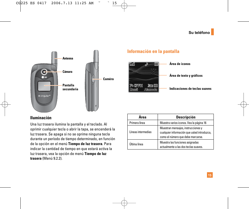 Información en la pantalla | LG CG225 User Manual | Page 111 / 192